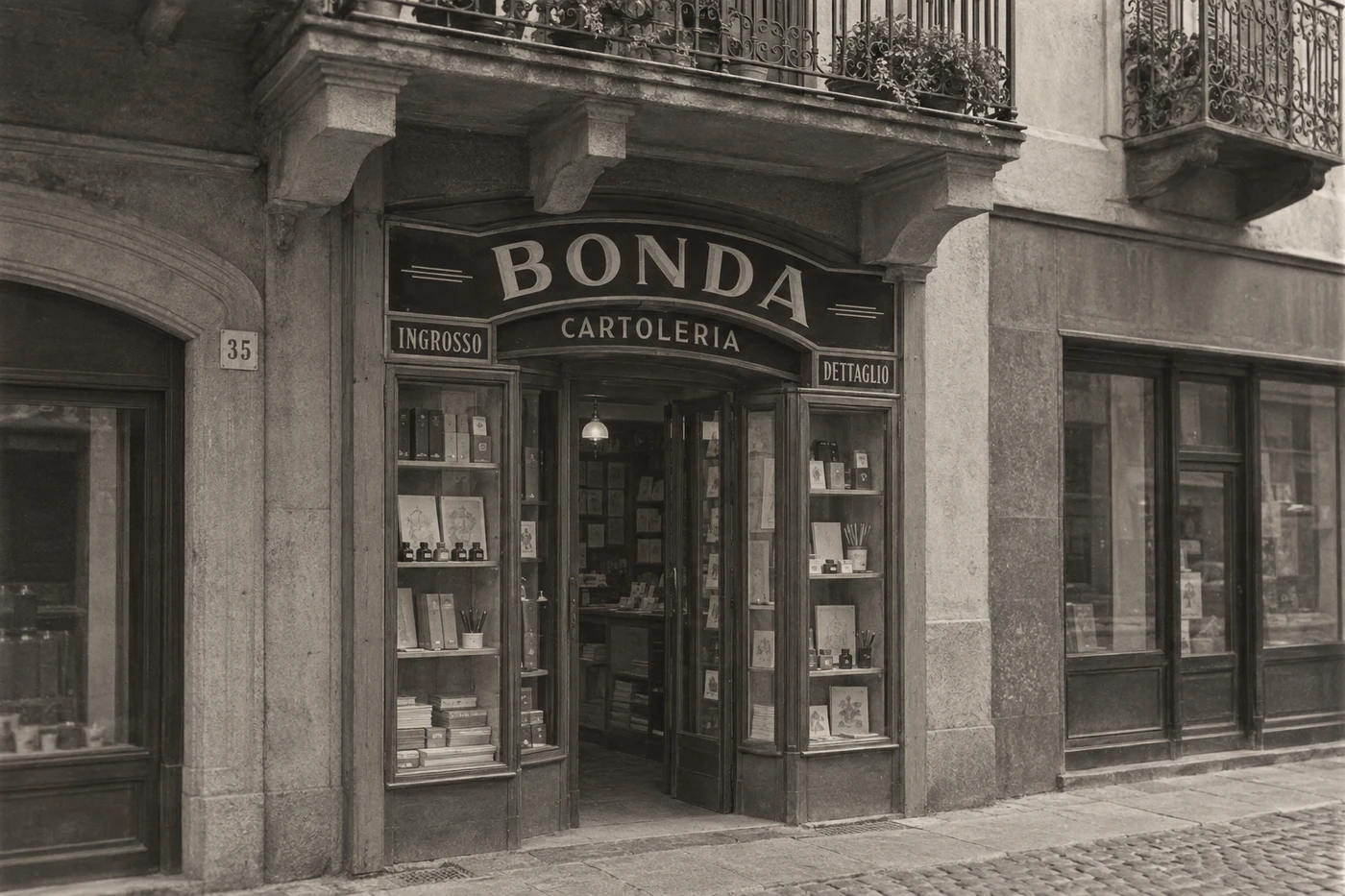 Lo storico negozio Bonda Cartoleria